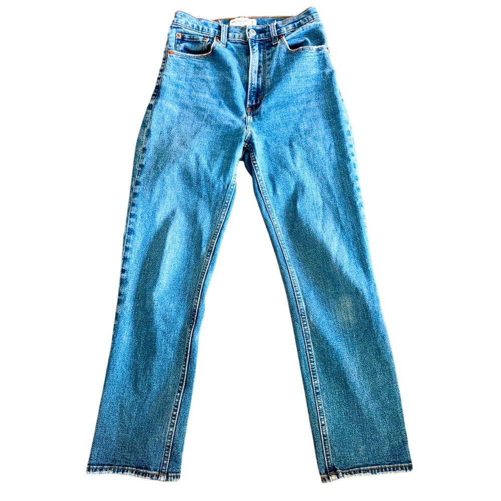 Abercrombie Ankle Straight Jeans Light‎ Wash Sz 26